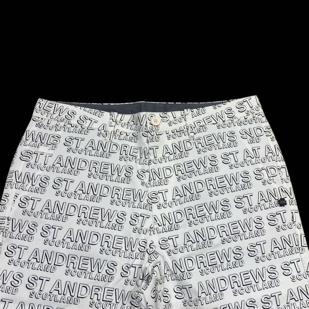 【未使用】定価2.3万円St ANDREWS デジタルロゴプリント ロングパンツ