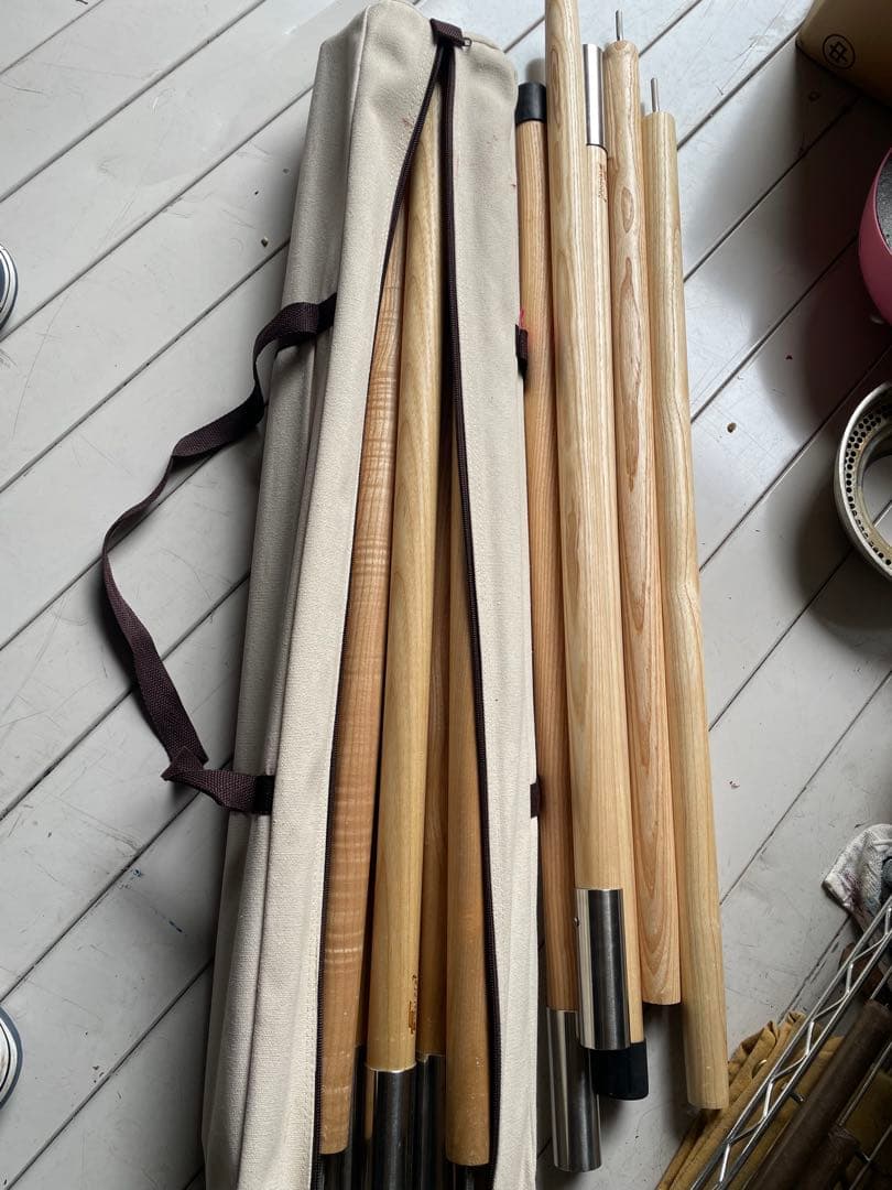 FIELDOOR ウッドポール　160-240cm 6セット