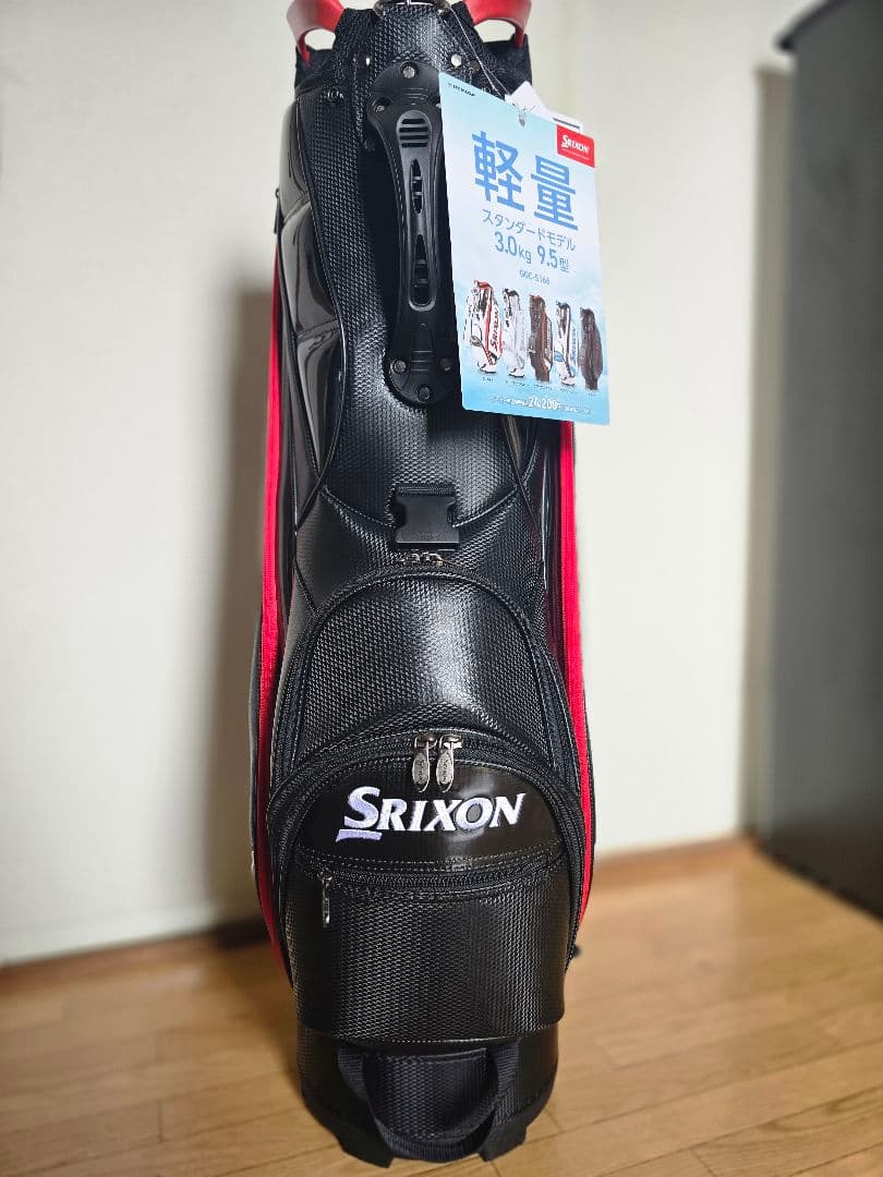 ダンロップ Srixon 軽量キャディバッグ 黒/白/赤