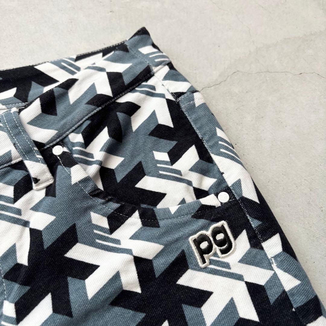 PEARLEY GATES パーリーゲイツ 総柄 ストレッチロングパンツ 秋冬