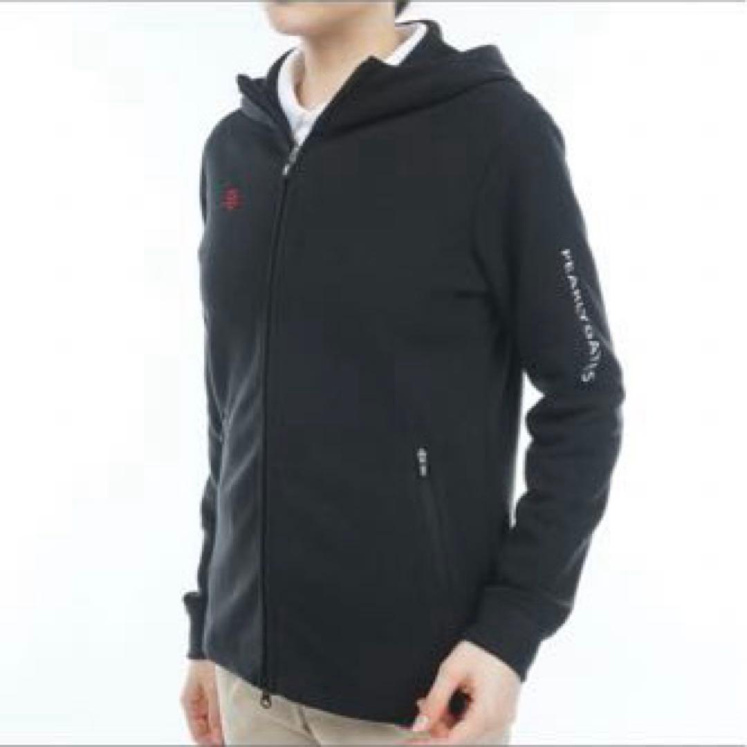 美品　発熱保温ストレッチ素材　パーリーゲイツ　パーカー　濃紺　Sサイズ