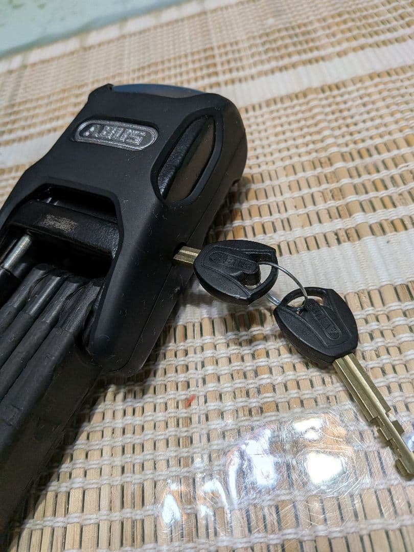 ABUS アラームモデル 折りたたみロック 鍵2本付き