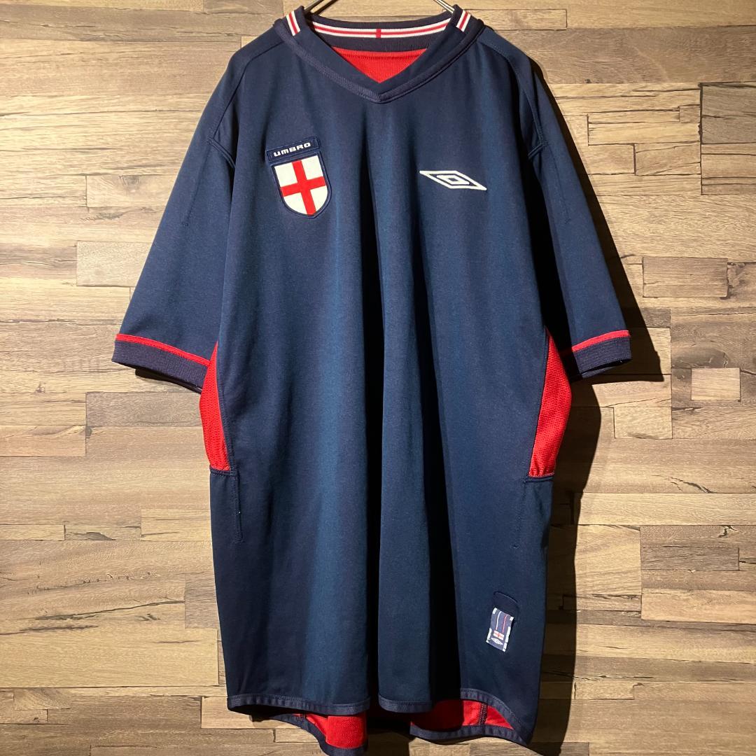 umbro　2004　イングランド代表ユニフォーム　紺/赤/リバーシブル