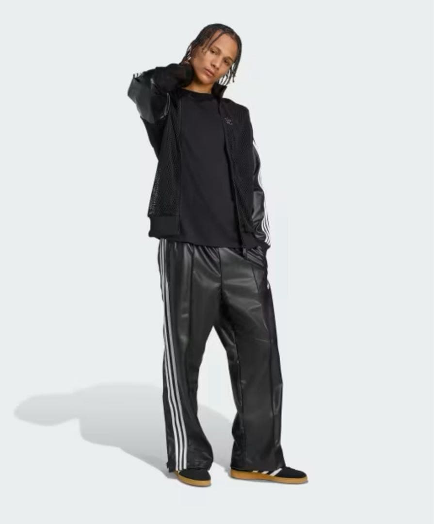 adidas × JEREMY SCOTT フェイクレザーワイドパンツS試着のみ
