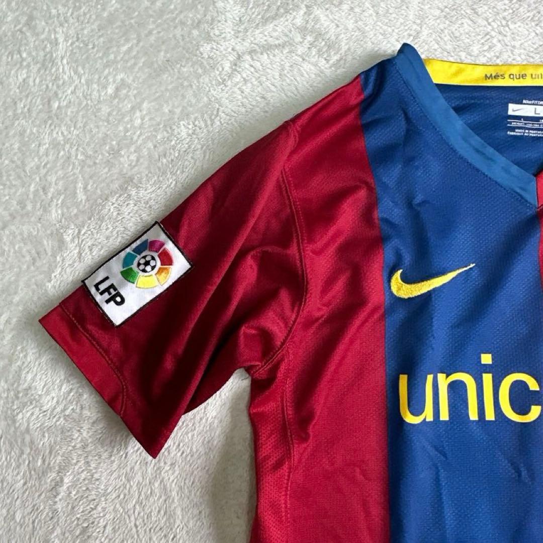 FC Barcelona Nike シャツ Lサイズ　サッカー　ロナウジーニョ