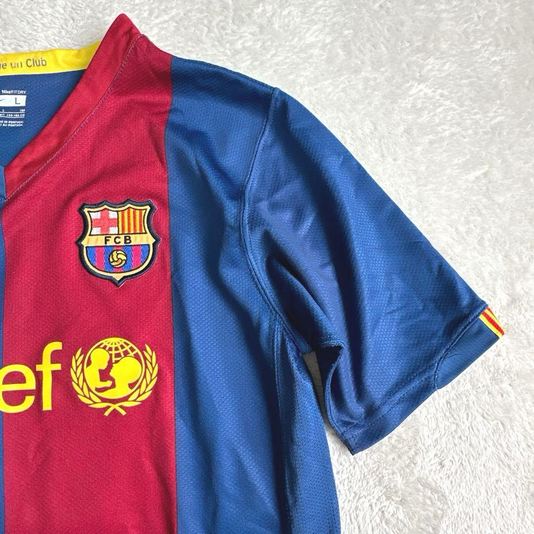 FC Barcelona Nike シャツ Lサイズ　サッカー　ロナウジーニョ