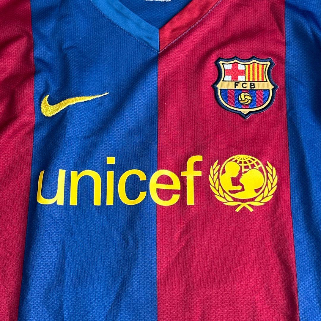 FC Barcelona Nike シャツ Lサイズ　サッカー　ロナウジーニョ