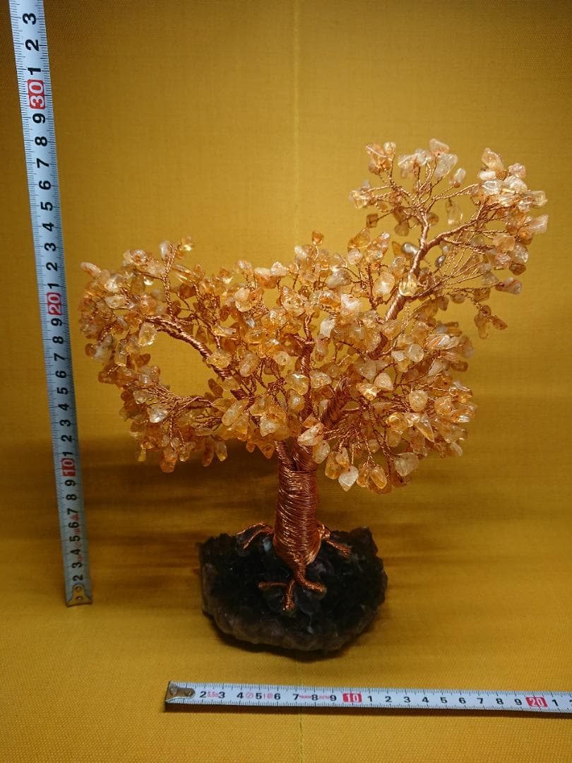 天然石　招財樹　金運樹　アメジスト　置物　インテリア　工芸品　美術品　A1101