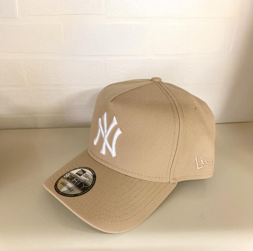 訳あり！NEWERAヤンキースキャップ9FORTY　A-FRAME（ベージュ）