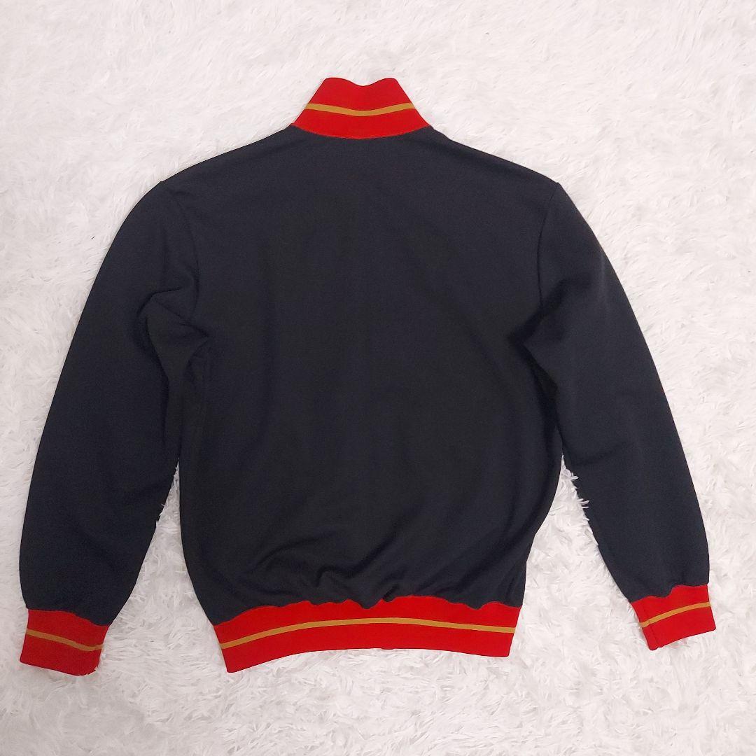 希少 80s NIKE 紺タグ 日本製 トラックジャケット M 黒赤ヴィンテージ