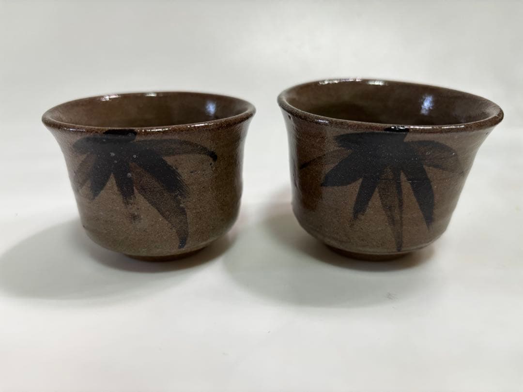 西岡小十　絵唐津（徳利・ぐい呑み2個）