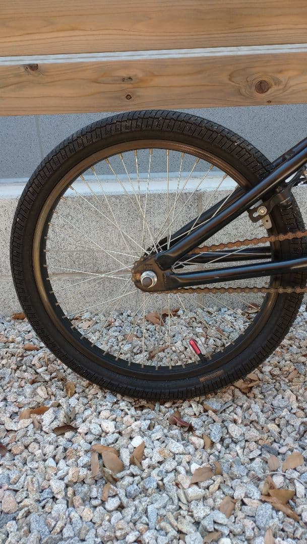 BMXバイク ブラック ピンクハンドル