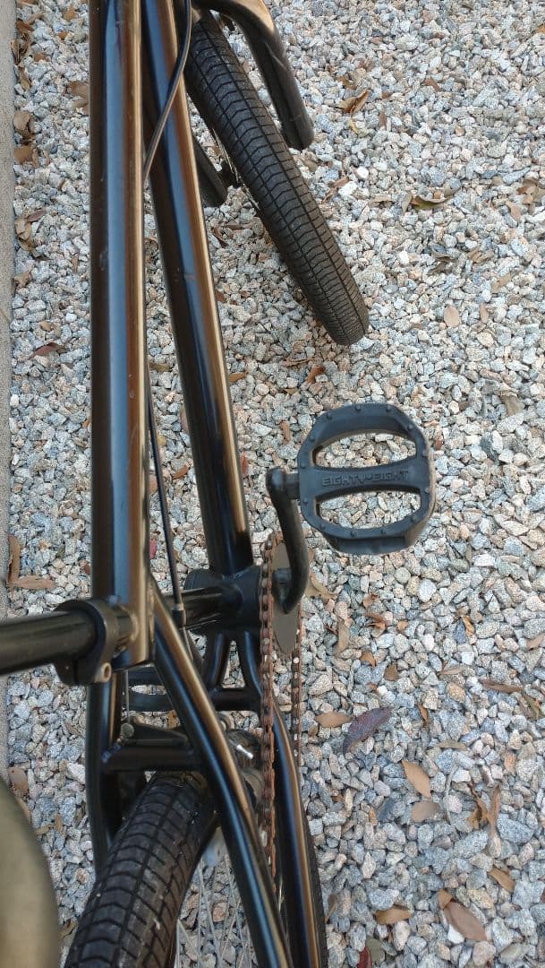 BMXバイク ブラック ピンクハンドル