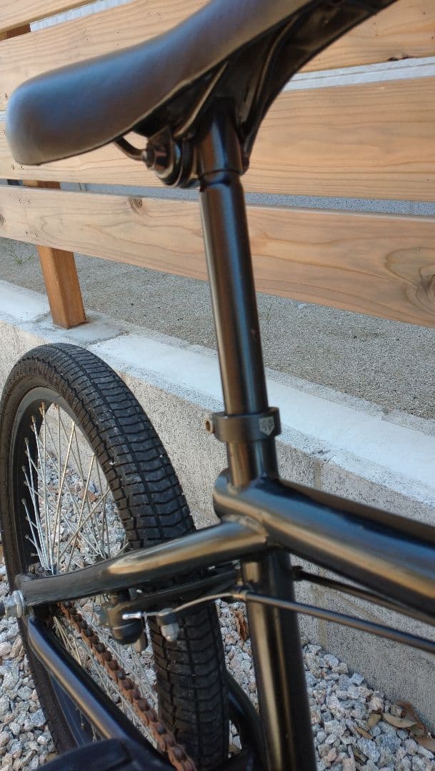 BMXバイク ブラック ピンクハンドル