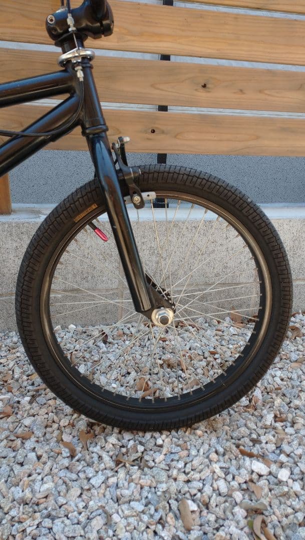 BMXバイク ブラック ピンクハンドル