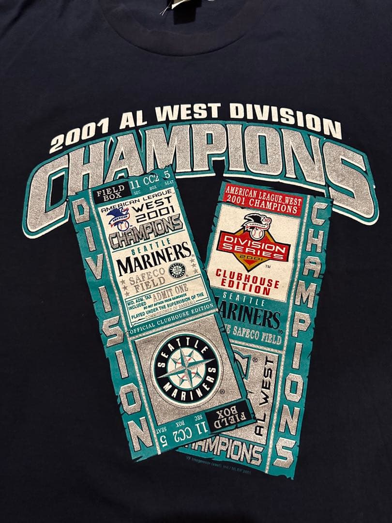 早い者勝ち！イチロー殿堂！2001 MLB マリナーズChampinos tee