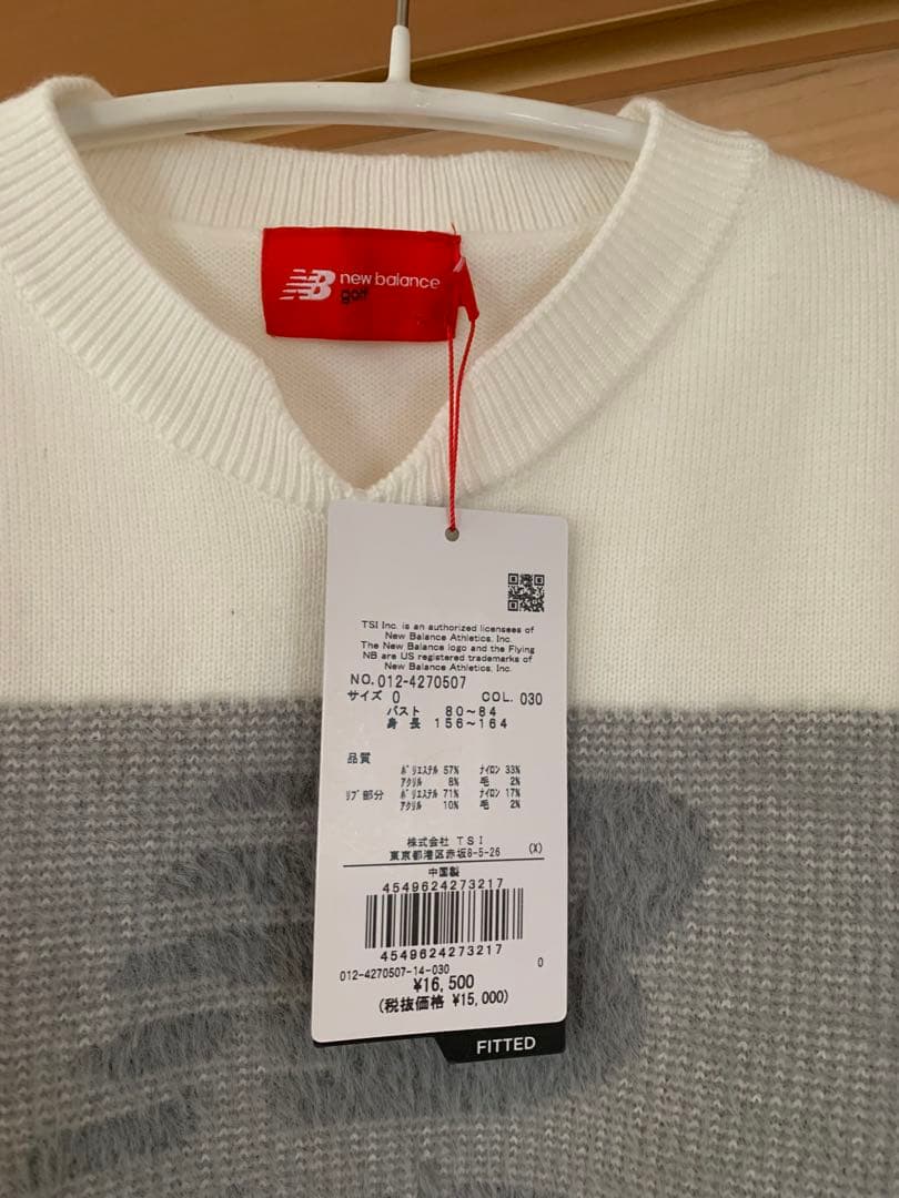 ★値下げ★ニューバランス ゴルフ レディース ニット　白　新品タグ付　0