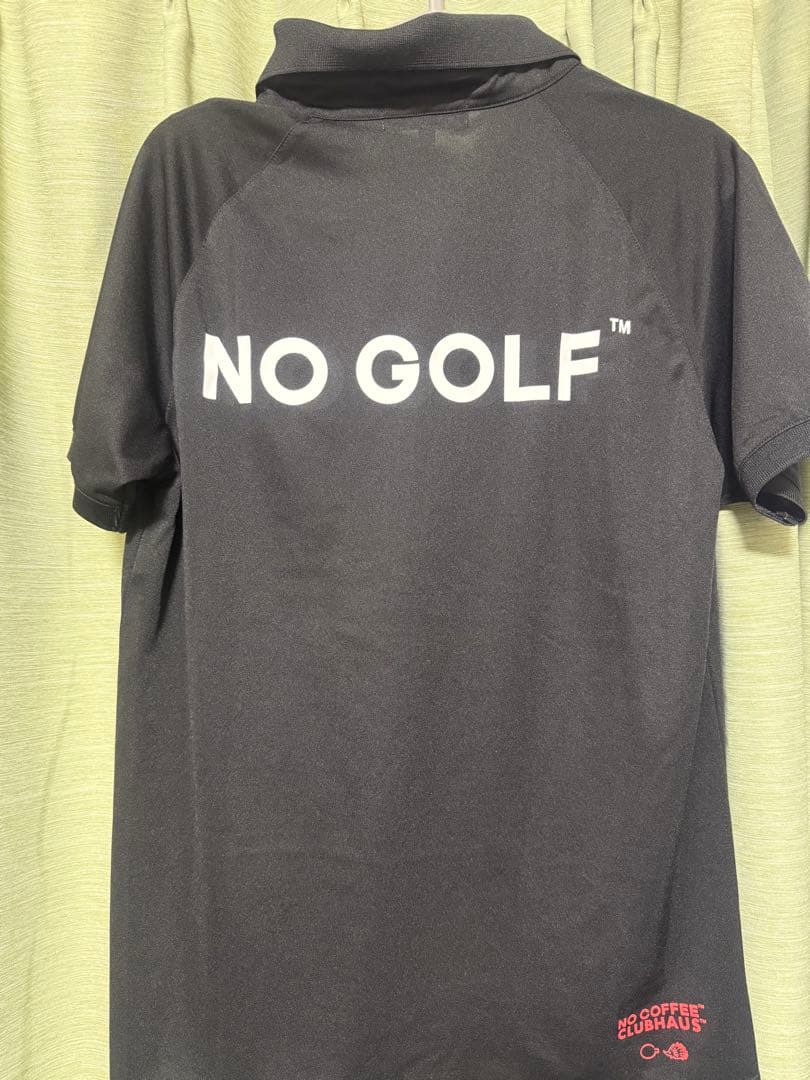 NO COFFEE ポロシャツ S 黒 NO GOLF