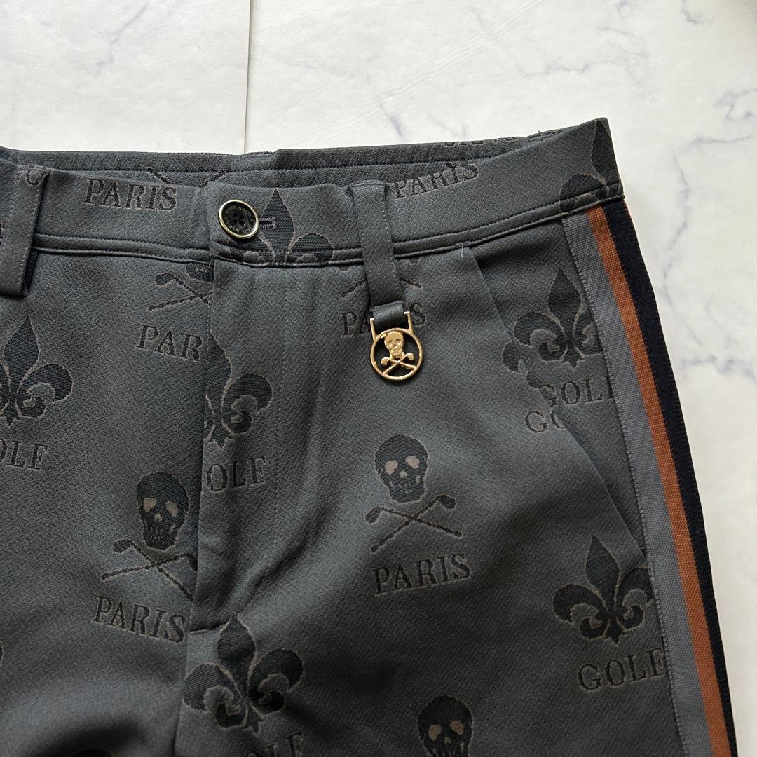 マークアンドロナ 2022年モデル パンツ 総柄 ジャカード スカル ドクロ