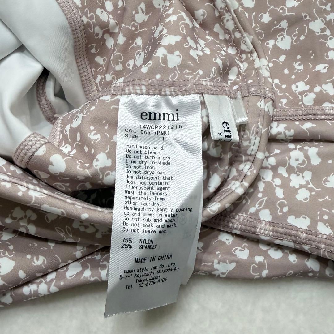 【emmi yoga】エミ ヨガウェア ミニフラワーレギンス size1 ピンク