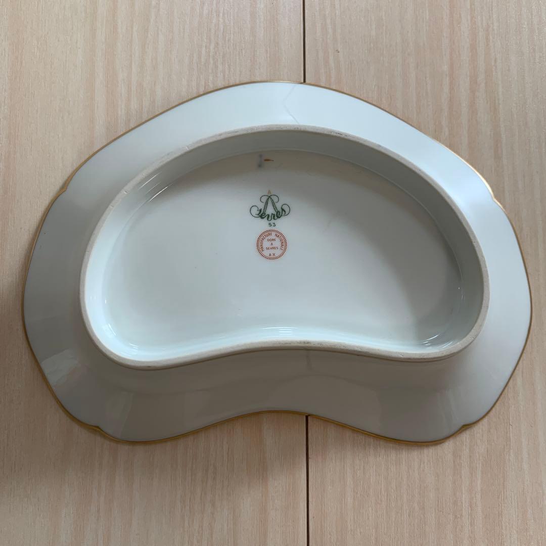 セーブル(Sevres) ペイル 24K金彩装飾　変形皿