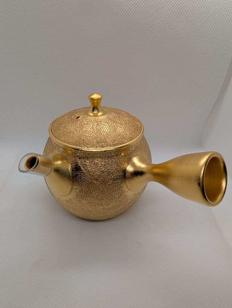 【未使用・保管品】常滑焼　壷型全金雅急須　260cc 工芸品　名品　木箱