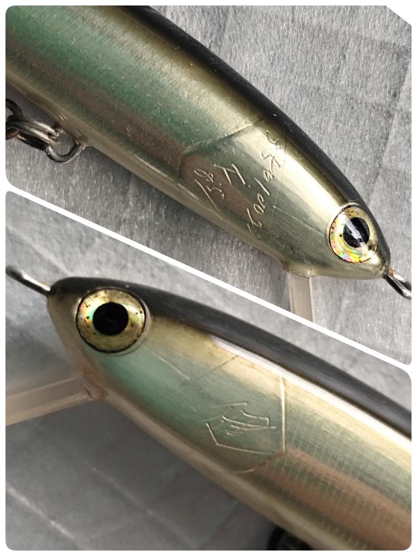 希少　健ミノー　オールドハンドメイドワカサギミノー　F 8.5㎝