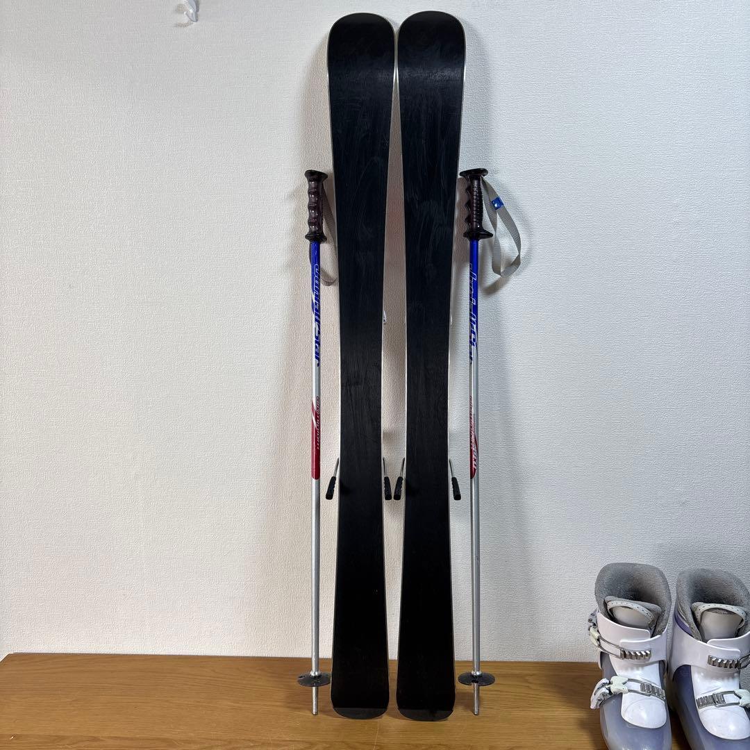ジュニアストック付スキーセット　elan110cm head 22-22.5cm