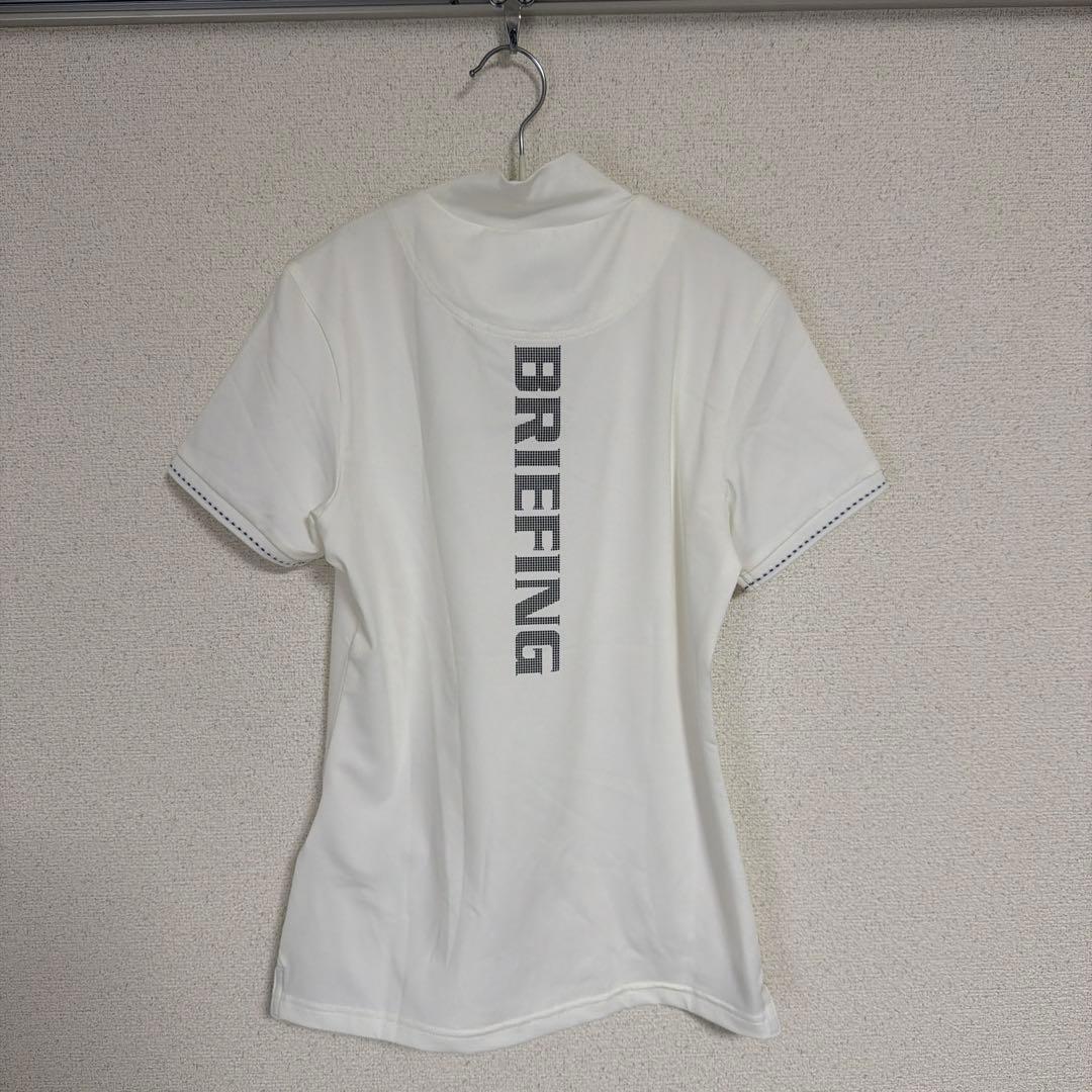 BRIEFING ゴルフウェア モックネック ホワイト シャツ XS