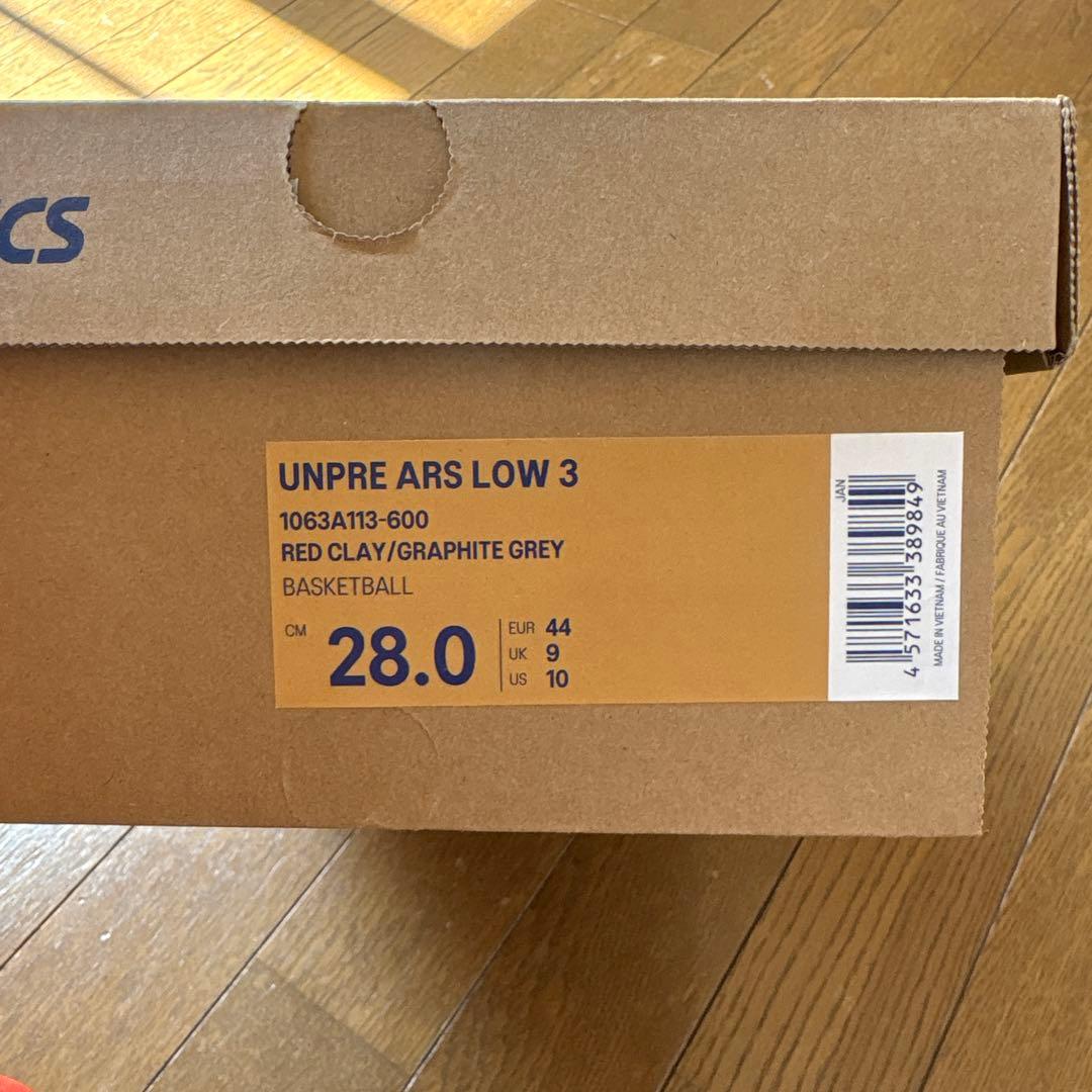 シューズ(男性用) asics UNPRE ARS LOW 3 28cm