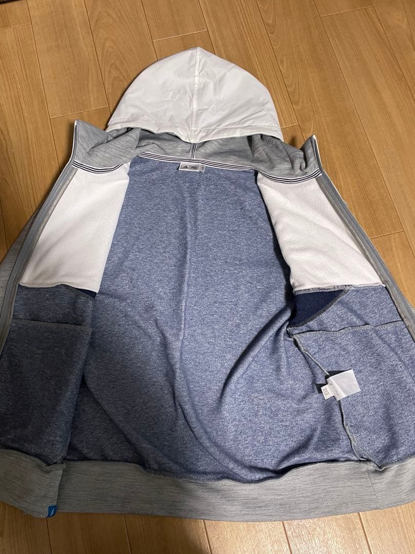 ADIDAS GOLF レディース、パーカー　ジップジャケット L グレー系