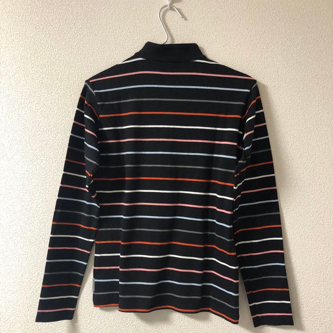 【新品】PARADISO GOLF 長袖ボーダーシャツ ブラック Fサイズ