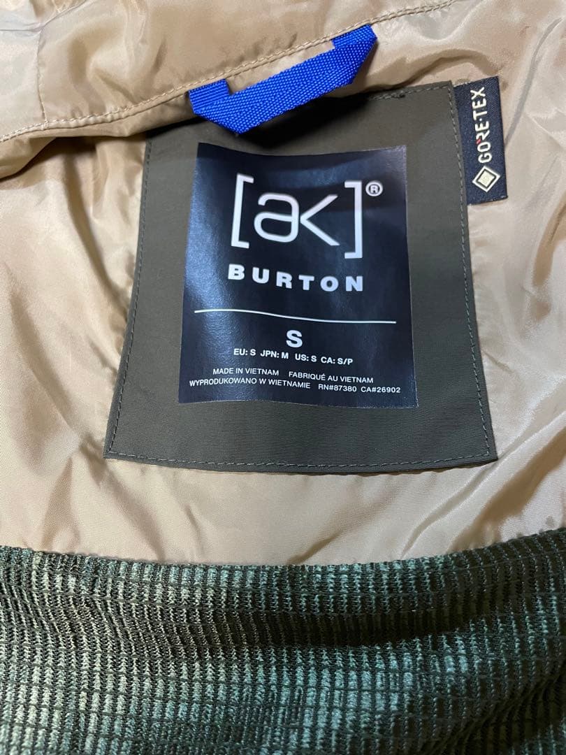 Burton [ak] GORE-TEX ジャケット オリーブ　カーキ　Sサイズ