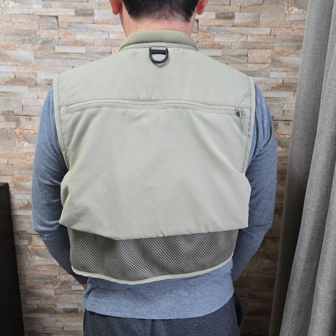 カーキ フィッシングベスト US Mサイズ