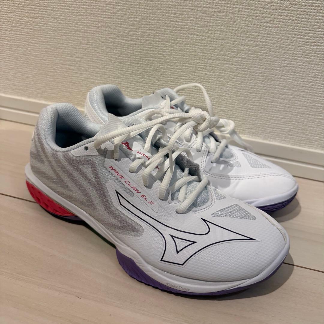 Mizuno Wave Claw EL-2 23.5 ホワイト/パープル