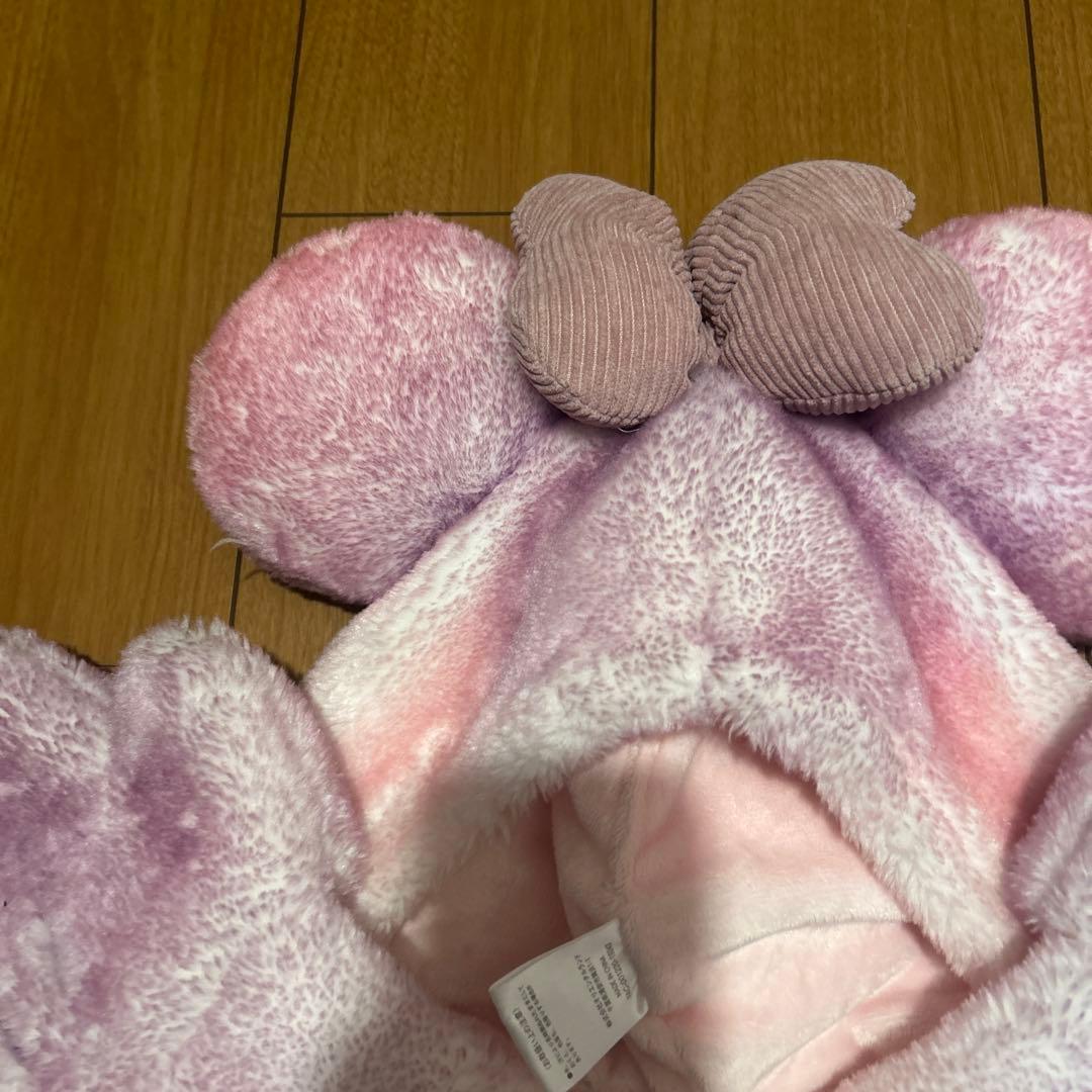 ディズニー　ミニー　マフラーキャップ　ファンキャップ　ピンク　紫