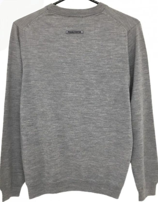【美品】パーリーゲイツ グレーセーター ウール100% メンズ 5(L)