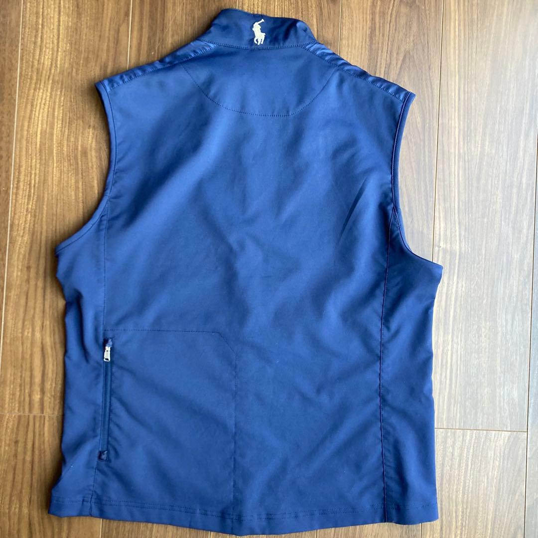 【美品】POLO GOLF ポロゴルフ　ナイロンベスト　後ろ襟　ロゴ❗️