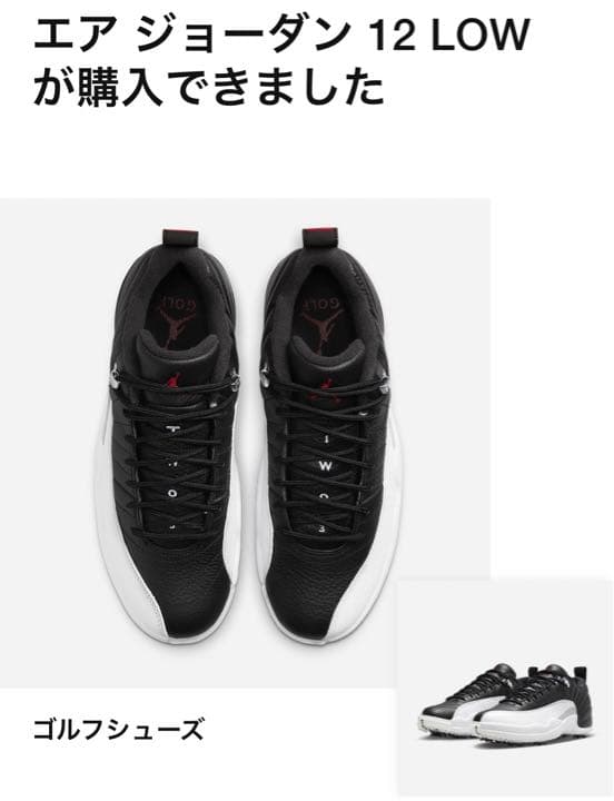 Nike Air Jordan 12 Low Golf Playoffs 26㎝