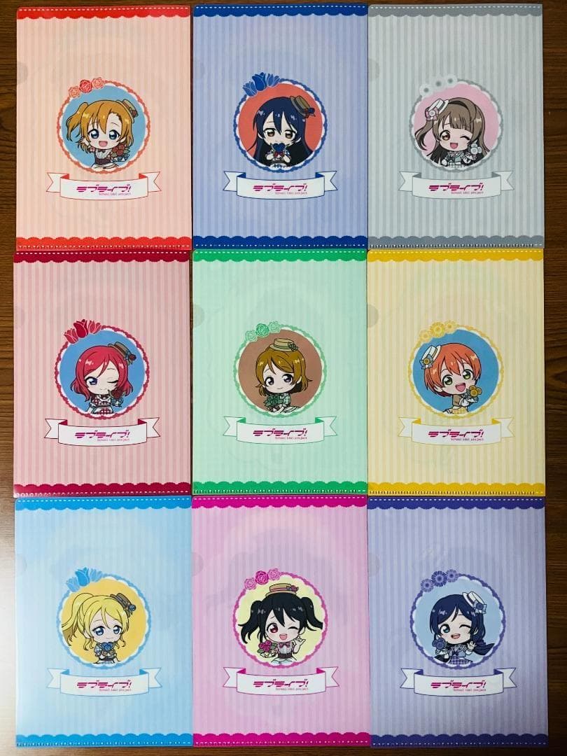 μ's A5ミニクリアファイル 全9種 コンプリートセット GIGO μ's焼き