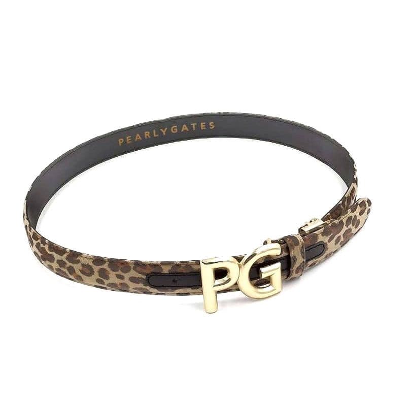 PEARLY GATES パーリーゲイツ レオパード柄 ビッグロゴバックルベルト