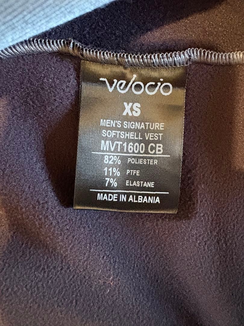 velocio ブラウン ジレ胸部、後部ポケット付き