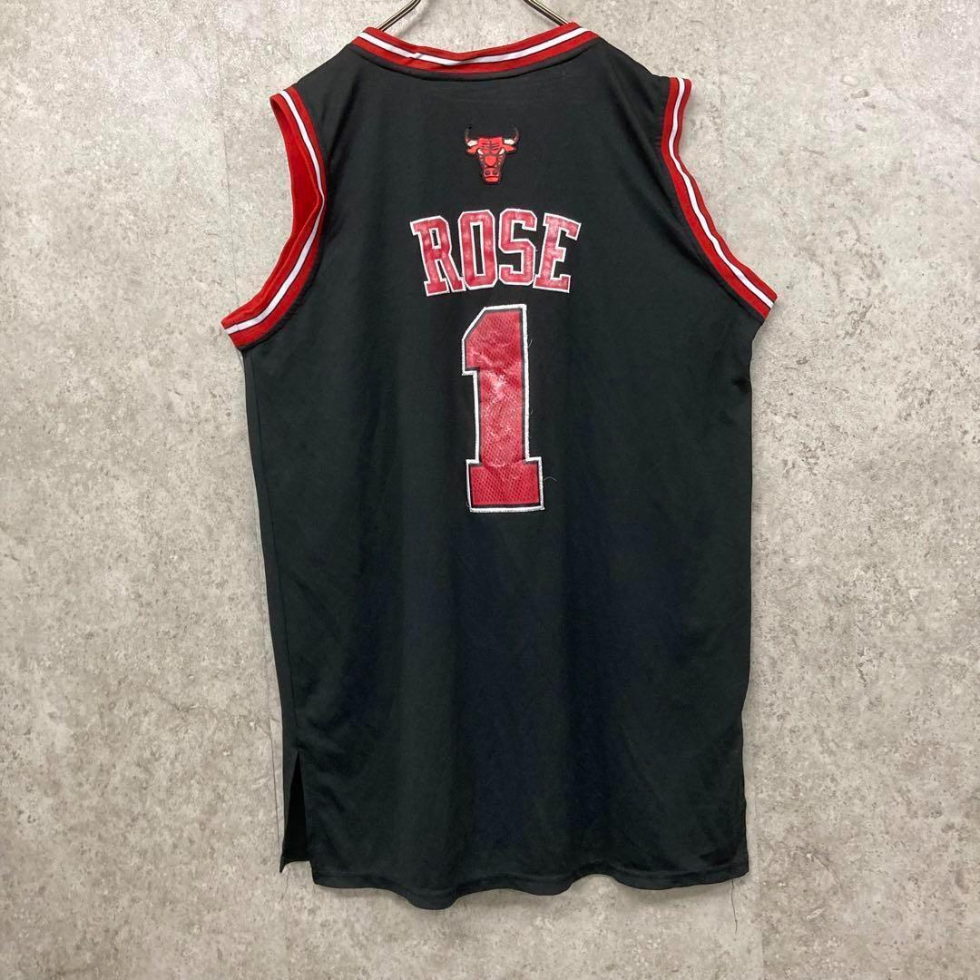 レア《アディダス》NBAシカゴブルズ 両面刺繍タンクトップ ユニフォーム/XL