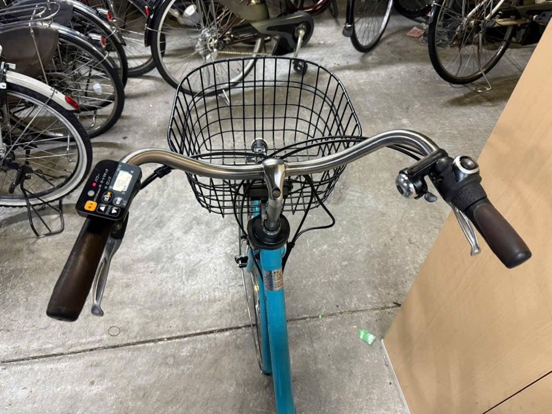 大阪府　Panasonic 電動アシスト自転車 シティタイプ 青　26インチ