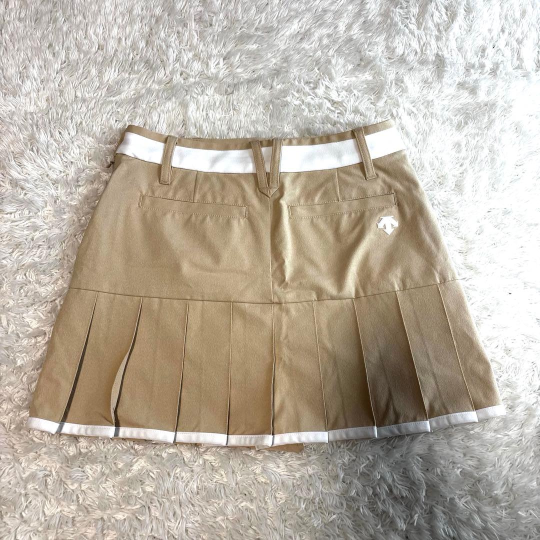 DESCENTE GOLF プリーツスカート ベージュ　デサント