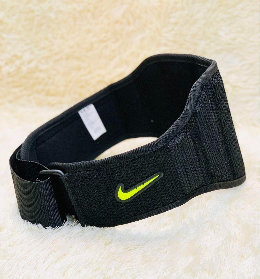 L　ナイキNIKEトレーニングベルト　筋トレ　ウエイト　ゴールドジム 　腰痛防止