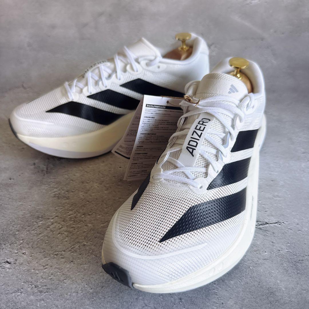 新品　アディダス　adidas アディゼロ ボストン13M ホワイト　26.5