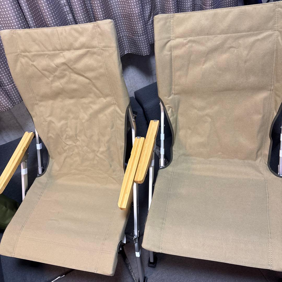  peak 折りたたみチェア 2脚セット オリーブ