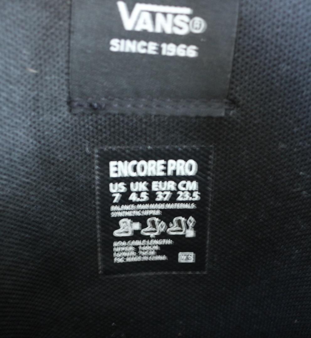 美品 VANS バンズ エンコアプロ レディース ダブルボア スノーボードブーツ