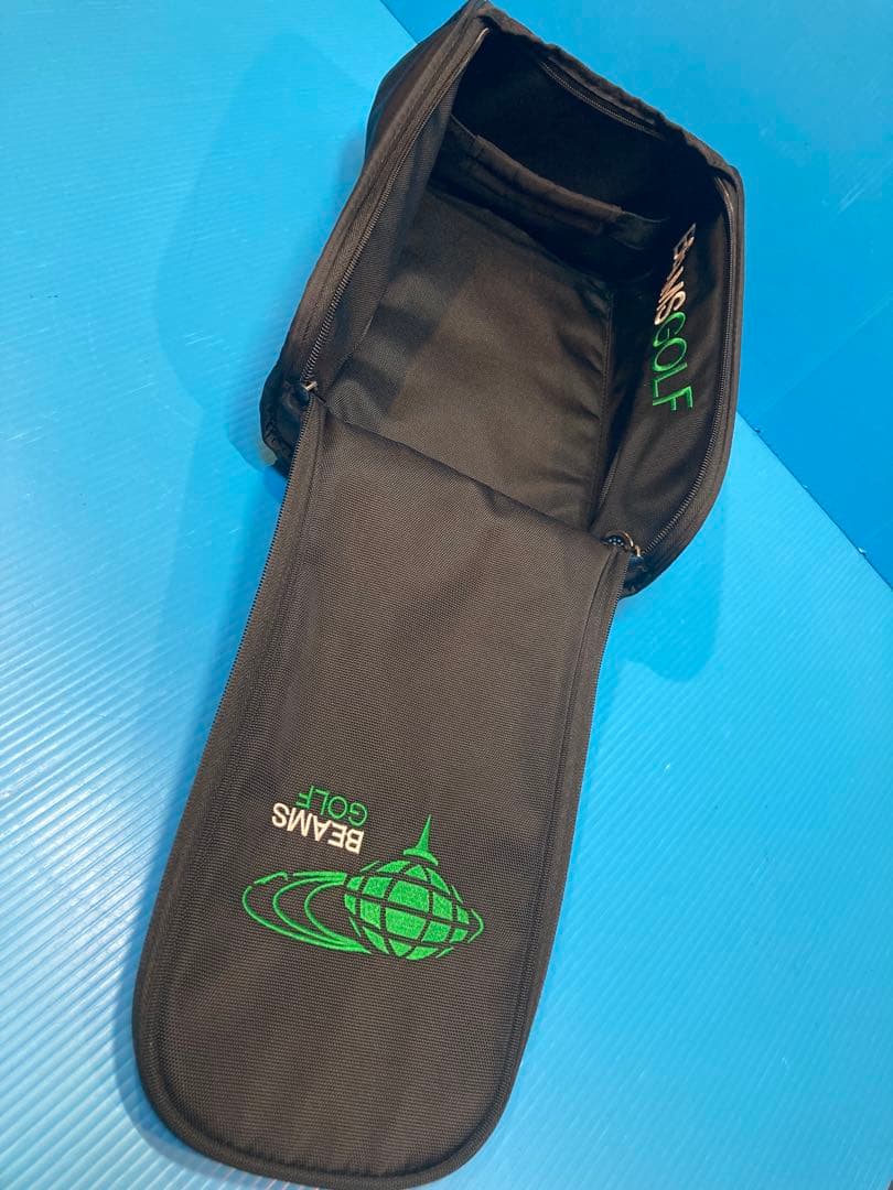 【超美品≒新品】BEAMS GOLF／ビームスゴルフ　シューズケース 色：黒×緑